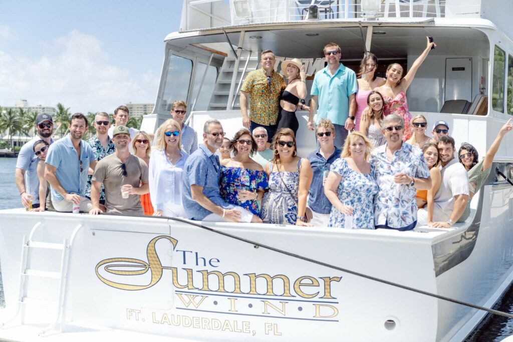 book an engagement party on a yacht charter
