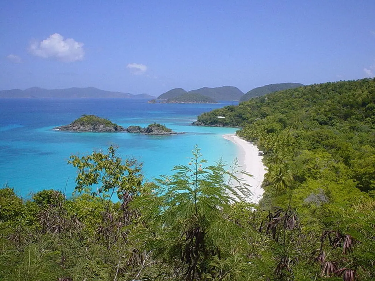 beautiful beach in the US Virgin Islands